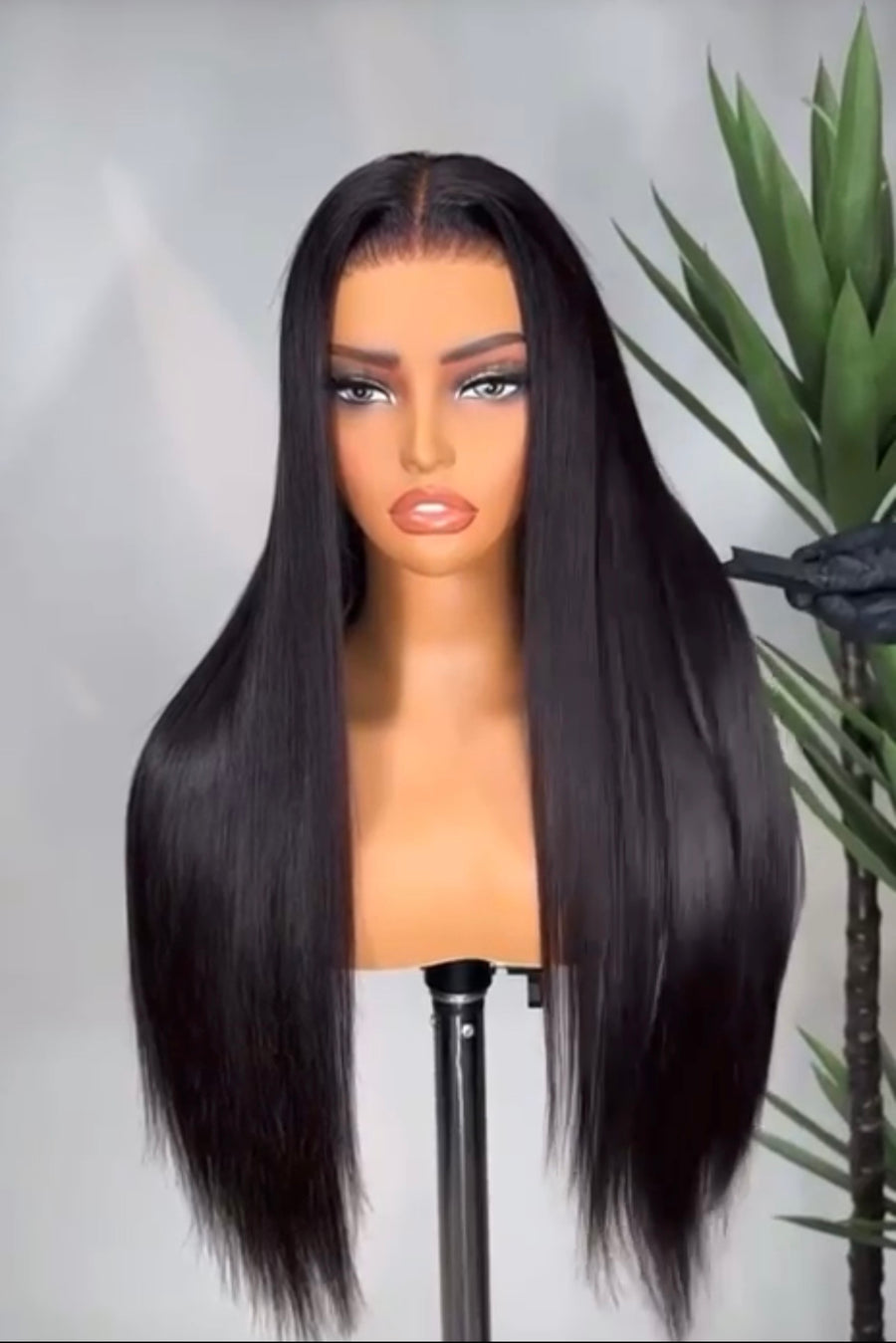 Polished straight SDD full frontal wig