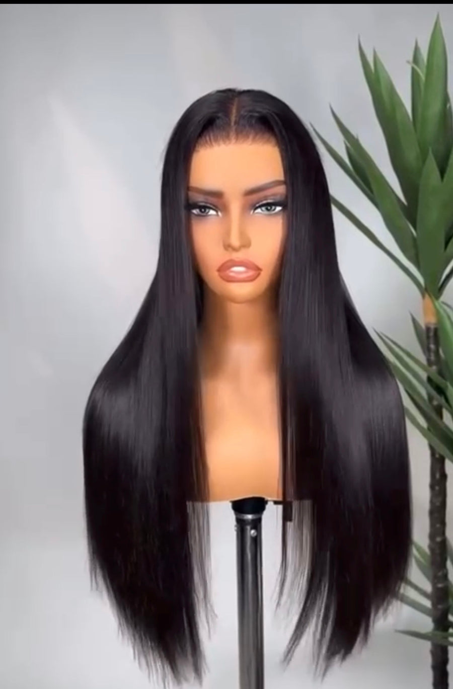 Polished straight SDD full frontal wig